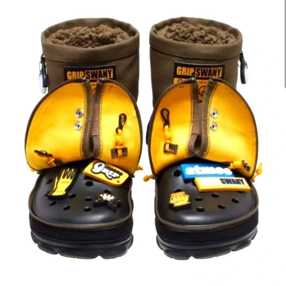 🥾 Grip Swany x Crocs x atmos All Terrain Boots – Olive Brown Men’s Size 11 NWT - Picture 2 of 8